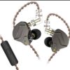 Audífonos intrauditivos inalámbricos KZ Auriculares con cable ZSN Pro con micrófono negro