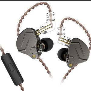 Audífonos intrauditivos inalámbricos KZ Auriculares con cable ZSN Pro con micrófono negro