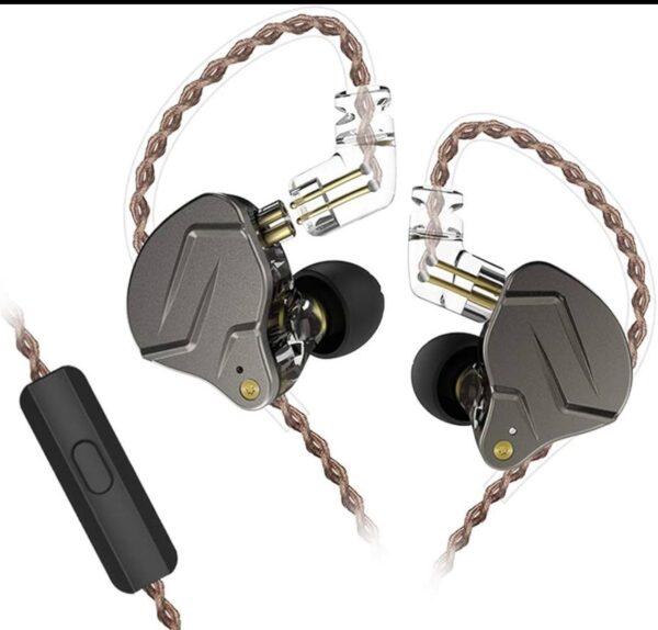 Audífonos intrauditivos inalámbricos KZ Auriculares con cable ZSN Pro con micrófono negro